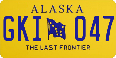 AK license plate GKI047