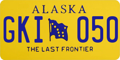 AK license plate GKI050