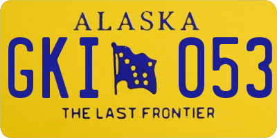 AK license plate GKI053