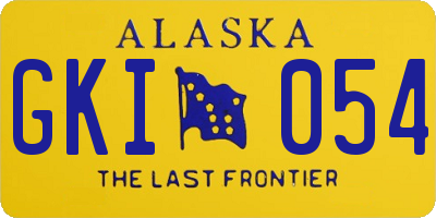 AK license plate GKI054