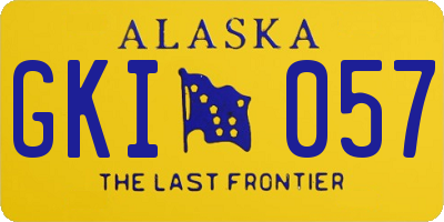 AK license plate GKI057