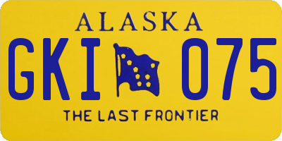 AK license plate GKI075
