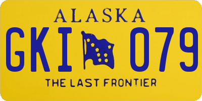 AK license plate GKI079