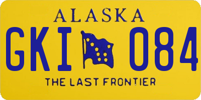 AK license plate GKI084