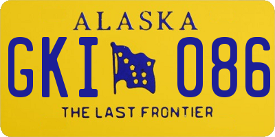 AK license plate GKI086