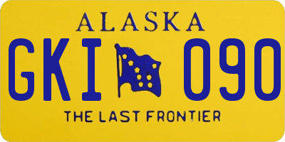 AK license plate GKI090