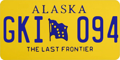 AK license plate GKI094