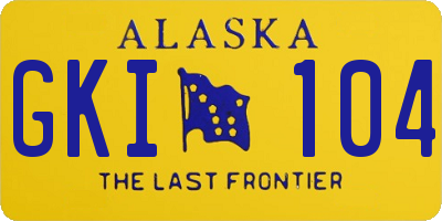 AK license plate GKI104