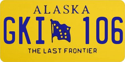 AK license plate GKI106