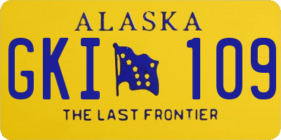 AK license plate GKI109