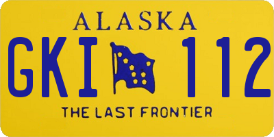 AK license plate GKI112