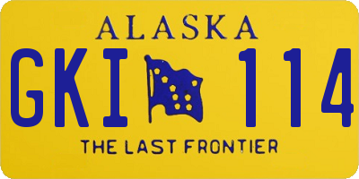 AK license plate GKI114