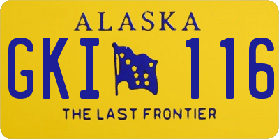 AK license plate GKI116