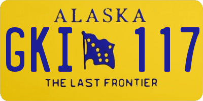 AK license plate GKI117