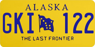 AK license plate GKI122