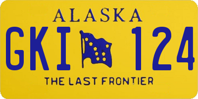 AK license plate GKI124