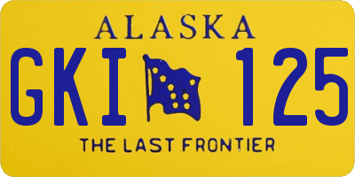 AK license plate GKI125