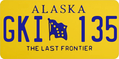 AK license plate GKI135