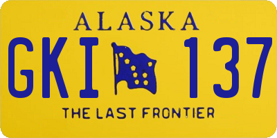 AK license plate GKI137