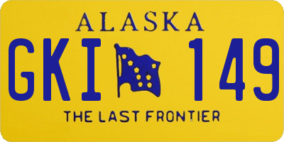 AK license plate GKI149