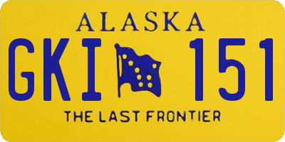 AK license plate GKI151