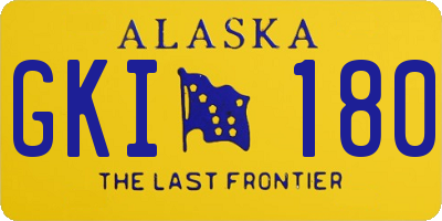 AK license plate GKI180