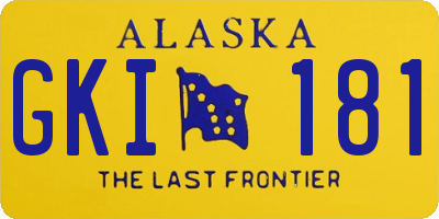 AK license plate GKI181