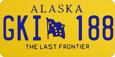AK license plate GKI188