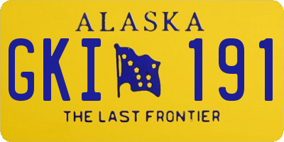 AK license plate GKI191