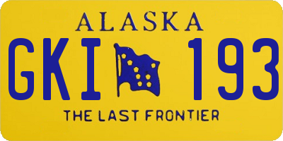 AK license plate GKI193