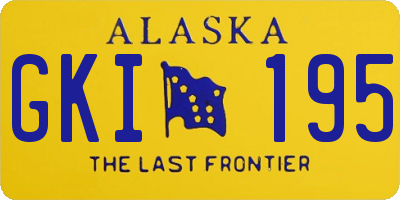 AK license plate GKI195