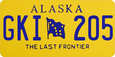 AK license plate GKI205