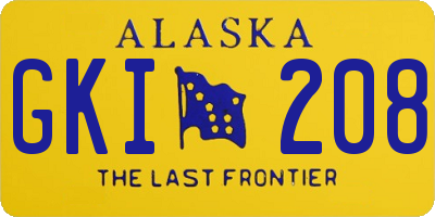 AK license plate GKI208