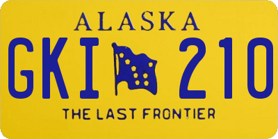 AK license plate GKI210