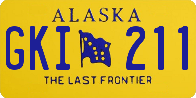 AK license plate GKI211