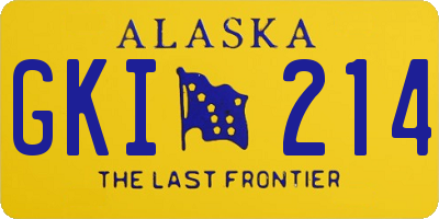 AK license plate GKI214