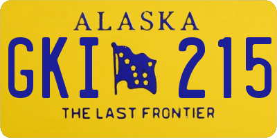AK license plate GKI215