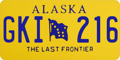 AK license plate GKI216