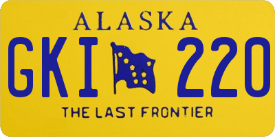 AK license plate GKI220