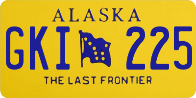 AK license plate GKI225