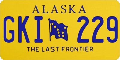 AK license plate GKI229