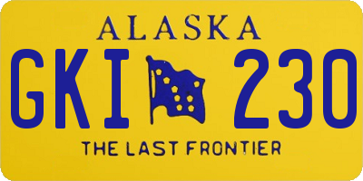 AK license plate GKI230