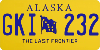 AK license plate GKI232