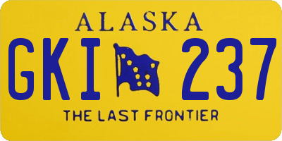 AK license plate GKI237