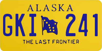 AK license plate GKI241