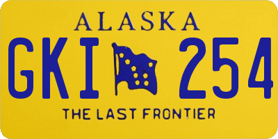 AK license plate GKI254