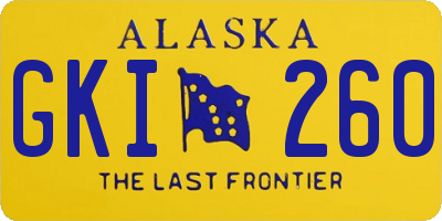 AK license plate GKI260