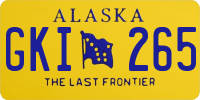 AK license plate GKI265