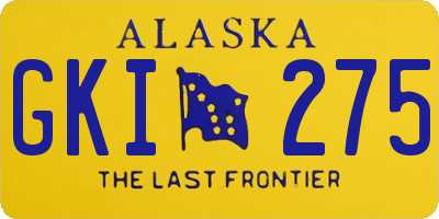 AK license plate GKI275