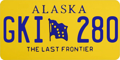 AK license plate GKI280